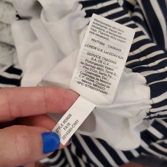 J.Crew Mercantile navy and white striped skirt - Picture 6 of 13